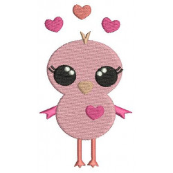 Stickmuster - Tweet Love Herzendes Vögelchen